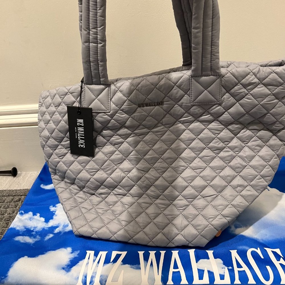 LARGE LIGHT GREY MZ WALLACE METRO BAG NEW!!! WITH TAGS!!